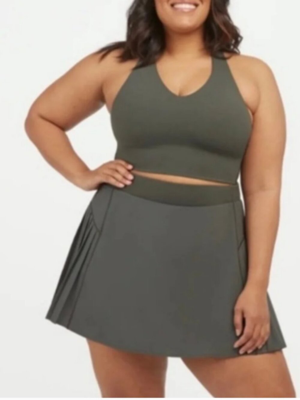 SPANX Get Moving Skort In Dark Palm; Size 1X; NWT